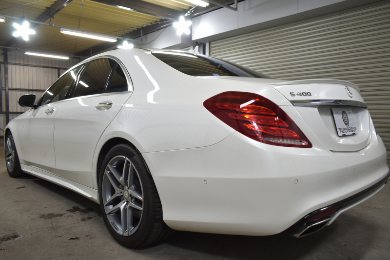 メルセデスベンツ Sクラス S400h ｴｸｽｸﾙｰｼﾌﾞ AMGﾗｲﾝ ﾗｸﾞｼﾞｭｱﾘｰP ﾚｰﾀﾞｰｾｰﾌﾃｨP 左ﾊﾝﾄﾞﾙ 中期型 V6ｴﾝｼﾞﾝ/306馬力 ﾊﾟﾉﾗﾏｻﾝﾙｰﾌ ﾋｰﾀｰ&ﾍﾞﾝﾁﾚｰﾀｰ黒革 ﾌﾞﾙﾒｽﾀｰ HUD AMGｴｱﾛ19AW ﾃﾞｨｽﾄﾛ ﾌﾞﾗｲﾝﾄﾞS ﾚｰﾝｷｰﾌﾟ HDDﾅﾋﾞTV 360ｶﾒﾗ ﾌｯﾄﾄﾗﾝｸ 2年保証