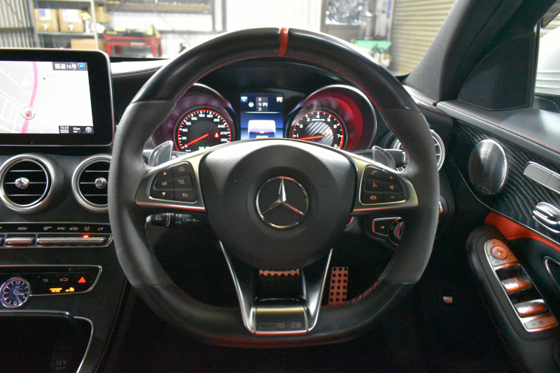 AMG Cクラス C63Sﾜｺﾞﾝ ﾚｰﾀﾞｰｾｰﾌﾃｨP V8ﾂｲﾝﾀｰﾎﾞ/510馬力 右ﾊﾝﾄﾞﾙ ﾊﾟﾉﾗﾏｻﾝﾙｰﾌ 専用19AW AMGﾊﾟﾌｫｰﾏﾝｽ/赤黒革ｼｰﾄ/ｽﾃｱﾘﾝｸﾞ/ｴｸﾞｿﾞｰｽﾄ ﾌﾞﾙﾒｽﾀｰ HUD ｴｱﾊﾞﾗﾝｽP ﾃﾞｨｽﾄﾛﾆｯｸ ﾌﾞﾗｲﾝﾄﾞS ﾚｰﾝｷｰﾌﾟ ﾅﾋﾞTV Bｶﾒﾗ ﾌｯﾄｹﾞｰﾄ ｷｰGO 2年保証