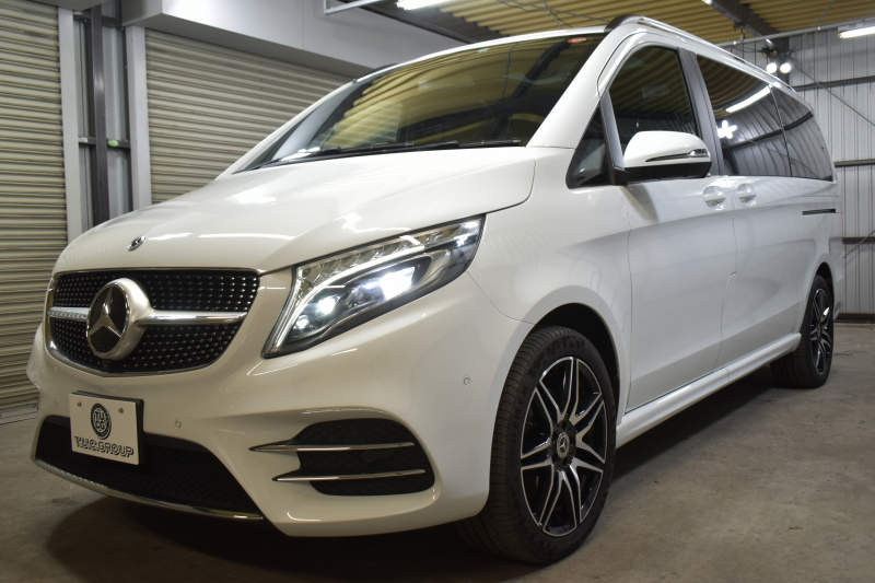 メルセデスベンツ Vクラス V220d ｱﾊﾞﾝｷﾞｬﾙﾄﾞﾛﾝｸﾞ AMGﾗｲﾝ ﾚｰﾀﾞｰP  ﾊﾟﾉﾗﾏｻﾝﾙｰﾌ  ﾌﾞﾙﾒｽﾀｰS ﾋｰﾀｰ黒革 ﾃﾞｨｽﾄﾛ BSM Lｷｰﾌﾟ AMGｴｱﾛ19AW 両側電動ｽﾗｲﾄﾞ 電動Rｹﾞｰﾄ 地ﾃﾞｼﾞ360ｶﾒﾗ 2年保証