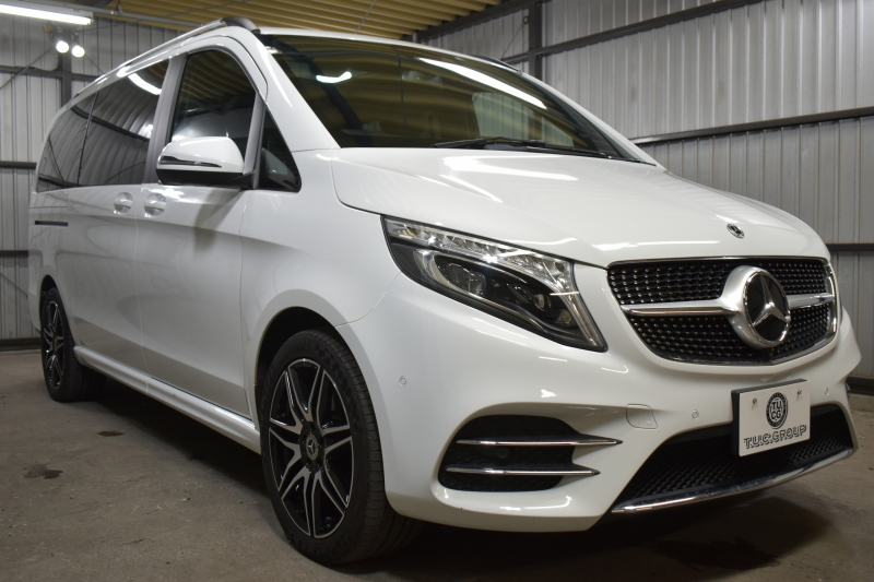 メルセデスベンツ Vクラス V220d ｱﾊﾞﾝｷﾞｬﾙﾄﾞﾛﾝｸﾞ AMGﾗｲﾝ ﾚｰﾀﾞｰP  ﾊﾟﾉﾗﾏｻﾝﾙｰﾌ  ﾌﾞﾙﾒｽﾀｰS ﾋｰﾀｰ黒革 ﾃﾞｨｽﾄﾛ BSM Lｷｰﾌﾟ AMGｴｱﾛ19AW 両側電動ｽﾗｲﾄﾞ 電動Rｹﾞｰﾄ 地ﾃﾞｼﾞ360ｶﾒﾗ 2年保証