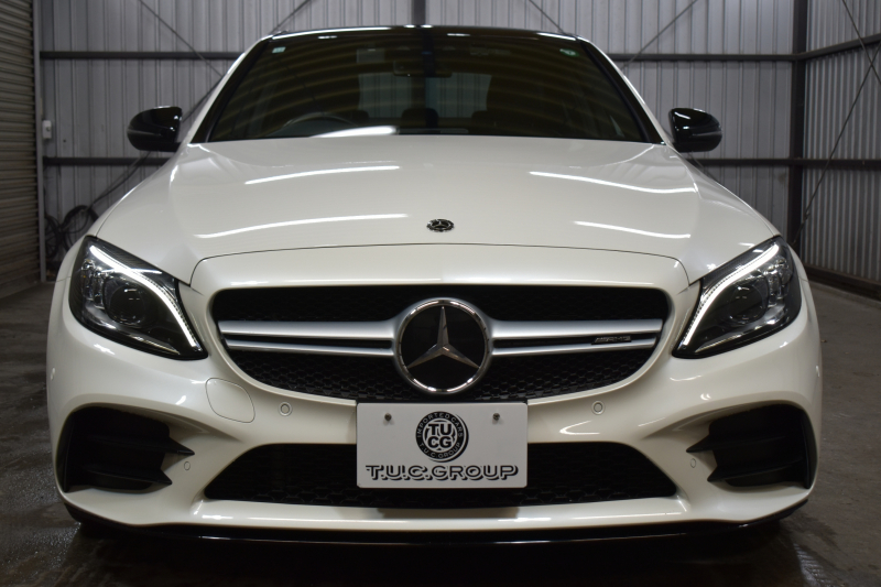 AMG Cクラス C43 4ﾏﾁｯｸ  ﾚｰﾀﾞｰｾｰﾌﾃｨP 後期型 3.0V6ﾀｰﾎﾞ 390馬力 ﾊﾟﾉﾗﾏｻﾝﾙｰﾌ ﾋｰﾀｰ黒本革 ﾃﾞｨｽﾄﾛ BSM Lﾁｪﾝｼﾞ AMGｴｱﾛ ｷｰGO ﾊﾟｰｸﾄﾛ ﾌｯﾄﾄﾗﾝｸ HUD ﾌﾞﾙﾒｽﾀｰS 液晶ﾒｰﾀｰ LEDﾍｯﾄﾞﾗｲﾄ 地ﾃﾞｼﾞﾅﾋﾞ Bｶﾒﾗ 2年保証