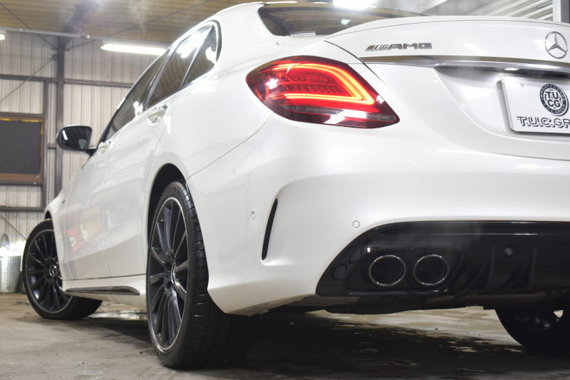 AMG Cクラス C43 4ﾏﾁｯｸ  ﾚｰﾀﾞｰｾｰﾌﾃｨP 後期型 3.0V6ﾀｰﾎﾞ 390馬力 ﾊﾟﾉﾗﾏｻﾝﾙｰﾌ ﾋｰﾀｰ黒本革 ﾃﾞｨｽﾄﾛ BSM Lﾁｪﾝｼﾞ AMGｴｱﾛ ｷｰGO ﾊﾟｰｸﾄﾛ ﾌｯﾄﾄﾗﾝｸ HUD ﾌﾞﾙﾒｽﾀｰS 液晶ﾒｰﾀｰ LEDﾍｯﾄﾞﾗｲﾄ 地ﾃﾞｼﾞﾅﾋﾞ Bｶﾒﾗ 2年保証