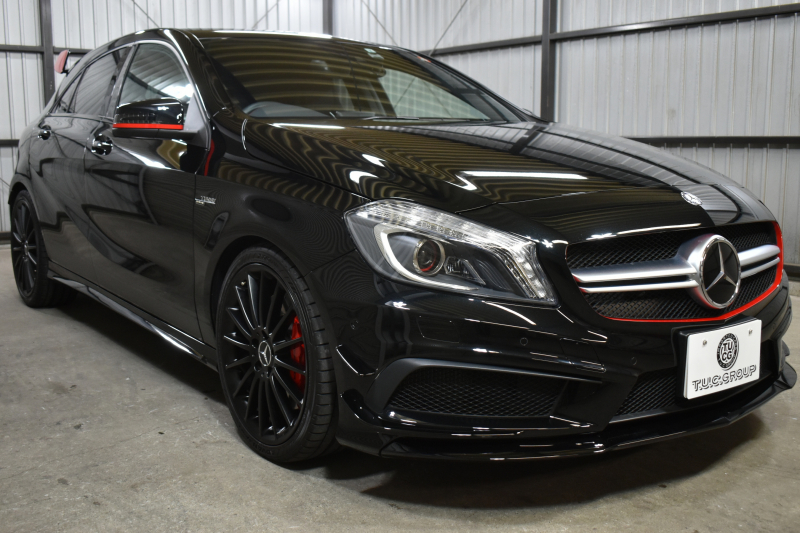 AMG Aクラス A45AMG 4M ｴﾃﾞｨｼｮﾝ1 200台限定(ｺｽﾓｽﾌﾞﾗｯｸ) 1ｵｰﾅｰ ｾｰﾌﾃｨP 専用ｴｱﾛ 専用内装 AMGﾊﾟﾌｫｰﾏﾝｽｼｰﾄ AMG19AW ACC ﾌﾞﾗｲﾝﾄﾞS CPA+ 地デジHDDﾅﾋﾞ Bｶﾒﾗ ﾊﾟｰｸﾄﾛ 2年保証