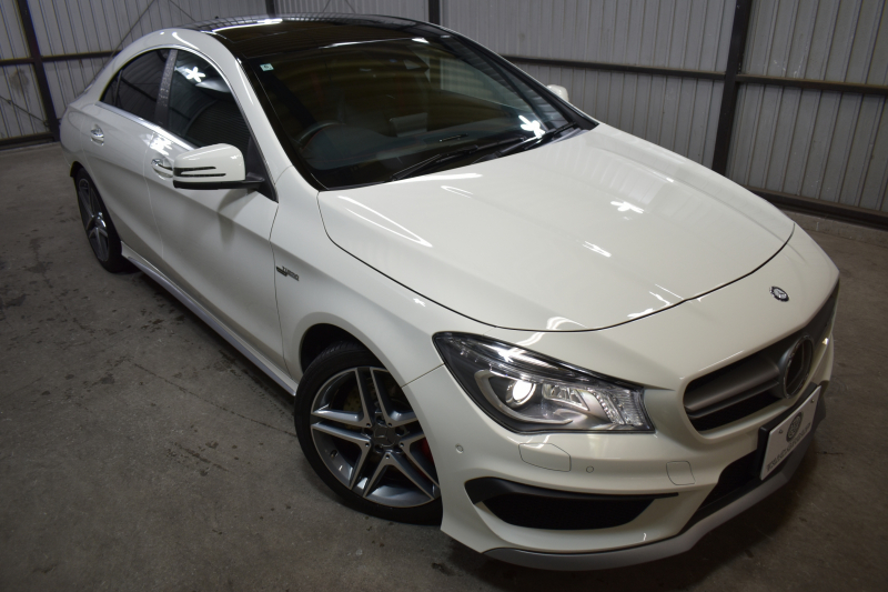 AMG CLAクラス CLA45 4ﾏﾁｯｸ ﾚｰﾀﾞｰｾｰﾌﾃｨP 高出力ｴﾝｼﾞﾝ360馬力 ﾊﾟﾉﾗﾏｻﾝﾙｰﾌ ﾋｰﾀｰ黒革 ﾃﾞｨｽﾄﾛﾆｯｸﾌﾟﾗｽ ﾌﾞﾗｲﾝﾄﾞｽﾎﾟｯﾄ AMGｴｱﾛ18AW ｷｰﾚｽGO 地ﾃﾞｼﾞ ﾊﾞｯｸｶﾒﾗ ﾊﾟｰｸﾄﾛﾆｯｸ 2年保証