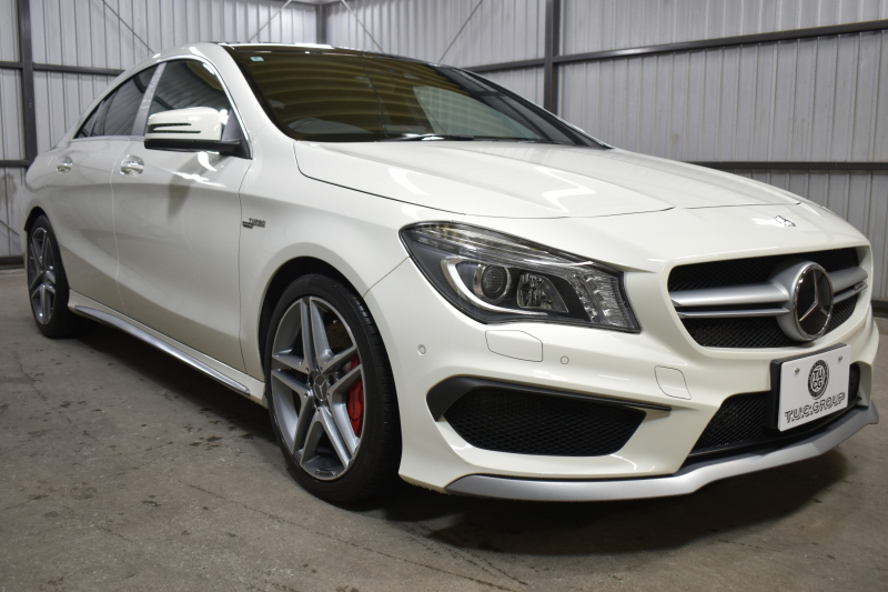 AMG CLAクラス CLA45 4ﾏﾁｯｸ ﾚｰﾀﾞｰｾｰﾌﾃｨP 高出力ｴﾝｼﾞﾝ360馬力 ﾊﾟﾉﾗﾏｻﾝﾙｰﾌ ﾋｰﾀｰ黒革 ﾃﾞｨｽﾄﾛﾆｯｸﾌﾟﾗｽ ﾌﾞﾗｲﾝﾄﾞｽﾎﾟｯﾄ AMGｴｱﾛ18AW ｷｰﾚｽGO 地ﾃﾞｼﾞ ﾊﾞｯｸｶﾒﾗ ﾊﾟｰｸﾄﾛﾆｯｸ 2年保証