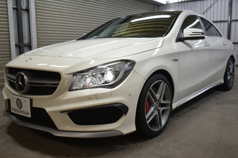 AMG CLAクラス CLA45 4ﾏﾁｯｸ ﾚｰﾀﾞｰｾｰﾌﾃｨP 高出力ｴﾝｼﾞﾝ360馬力 ﾊﾟﾉﾗﾏｻﾝﾙｰﾌ ﾋｰﾀｰ黒革 ﾃﾞｨｽﾄﾛﾆｯｸﾌﾟﾗｽ ﾌﾞﾗｲﾝﾄﾞｽﾎﾟｯﾄ AMGｴｱﾛ18AW ｷｰﾚｽGO 地ﾃﾞｼﾞ ﾊﾞｯｸｶﾒﾗ ﾊﾟｰｸﾄﾛﾆｯｸ 2年保証