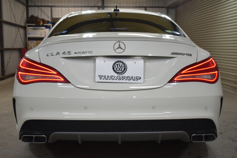 AMG CLAクラス CLA45 4ﾏﾁｯｸ ﾚｰﾀﾞｰｾｰﾌﾃｨP 高出力ｴﾝｼﾞﾝ360馬力 ﾊﾟﾉﾗﾏｻﾝﾙｰﾌ ﾋｰﾀｰ黒革 ﾃﾞｨｽﾄﾛﾆｯｸﾌﾟﾗｽ ﾌﾞﾗｲﾝﾄﾞｽﾎﾟｯﾄ AMGｴｱﾛ18AW ｷｰﾚｽGO 地ﾃﾞｼﾞ ﾊﾞｯｸｶﾒﾗ ﾊﾟｰｸﾄﾛﾆｯｸ 2年保証