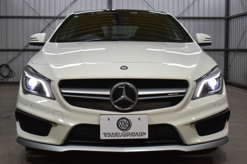 AMG CLAクラス CLA45 4ﾏﾁｯｸ ﾚｰﾀﾞｰｾｰﾌﾃｨP 高出力ｴﾝｼﾞﾝ360馬力 ﾊﾟﾉﾗﾏｻﾝﾙｰﾌ ﾋｰﾀｰ黒革 ﾃﾞｨｽﾄﾛﾆｯｸﾌﾟﾗｽ ﾌﾞﾗｲﾝﾄﾞｽﾎﾟｯﾄ AMGｴｱﾛ18AW ｷｰﾚｽGO 地ﾃﾞｼﾞ ﾊﾞｯｸｶﾒﾗ ﾊﾟｰｸﾄﾛﾆｯｸ 2年保証