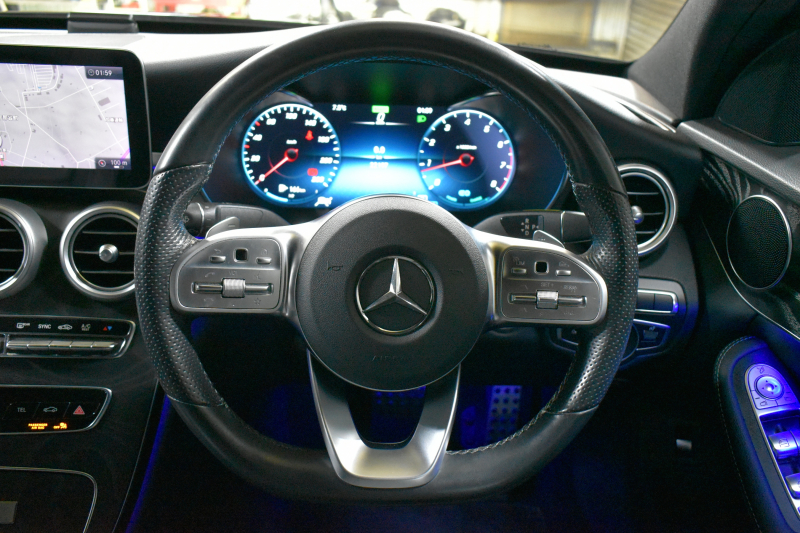 メルセデスベンツ Cクラス C200 ﾛｰﾚｳｽED ｽﾎﾟｰﾂﾌﾟﾗｽP ﾚｰﾀﾞｰｾｰﾌﾃｨP 後期 革 HUD 液晶ﾒｰﾀｰ ﾌｯﾄﾄﾗﾝｸ AMGｴｱﾛ18AW ﾃﾞｨｽﾄﾛ ﾌﾞﾗｲﾝﾄﾞS ﾚｰﾝK ﾅﾋﾞTV  ﾊﾞｯｸｶﾒﾗ ｷｰﾚｽｺﾞｰ 2年保証