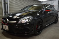 AMG Aクラス A45AMG 4M ｴﾃﾞｨｼｮﾝ1 200台限定(ｺｽﾓｽﾌﾞﾗｯｸ) 1ｵｰﾅｰ ｾｰﾌﾃｨP 専用ｴｱﾛ 専用内装 AMGﾊﾟﾌｫｰﾏﾝｽｼｰﾄ AMG19AW ACC ﾌﾞﾗｲﾝﾄﾞS CPA+ 地デジHDDﾅﾋﾞ Bｶﾒﾗ ﾊﾟｰｸﾄﾛ 2年保証